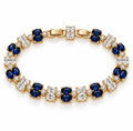 18ct Sapphire and Clear Crystal Bracelet