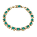 18ct Luxurious Emerald Green Crystal Bracelet