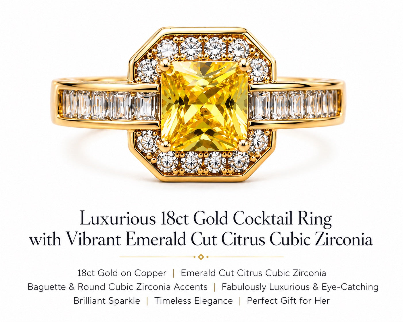 Luxurious 18ct Gold Cocktail Ring