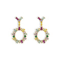 Sparkling Multicoloured Drop Earrings - Love & Lilly Jewellery