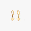 Love and Lilly Jewellery 18ct Gold Heart Drop Earrings