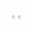 Sterling Silver Tear Drop Stud Earrings with Clear Cubic Zirconia Crystals - Love & Lilly Jewellery