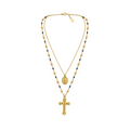 Double Rosary Styled Necklace