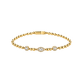 Gold Toned Stacking Bracelet with Pretty Crystal Details