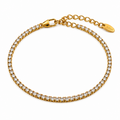 Sparkling Crystal Tennis Bracelet 14ct Gold-Plated CZ