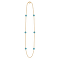 18ct Gold & Turquoise Evil Eye Beaded Necklace