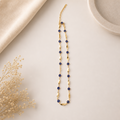 18ct Gold & Cobalt Blue Evil Eye Beaded Necklace