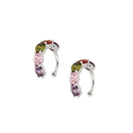 Twinkling Ear Cuffs in Mouth Watering Crystals, Set in Rhodium - Love & Lilly Jewellery