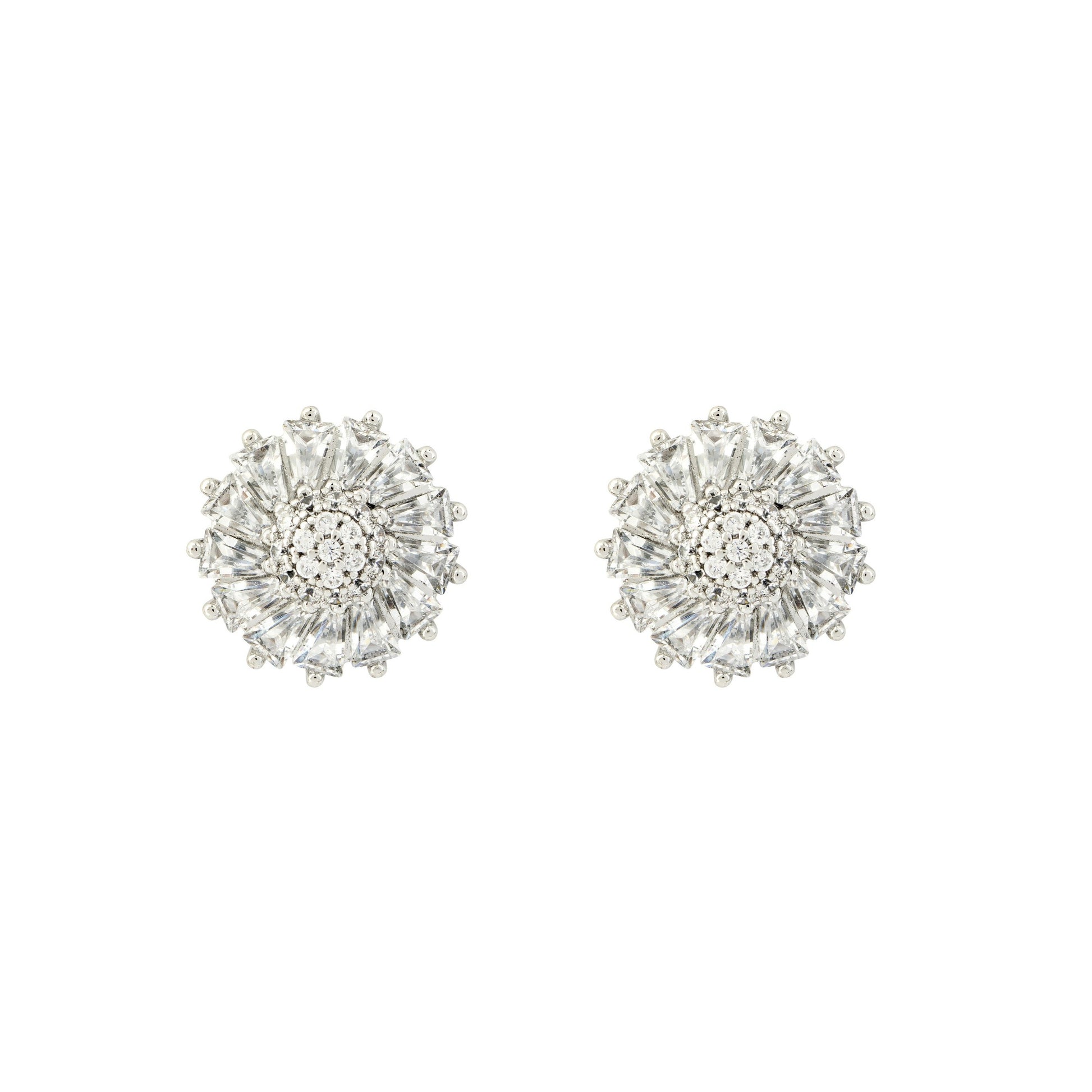 Sparkling Crystal and Rhodium Studs - Love & Lilly Jewellery